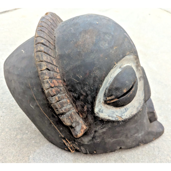 Other - African Tribal Helmet Mask Makonde ? Carved Lightweight Wood As Is